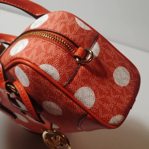 MICHAEL Michael Kors Thompson Mini XS Satchel/Xbody RED CLAY NWT $398! - Picture 6 of 11